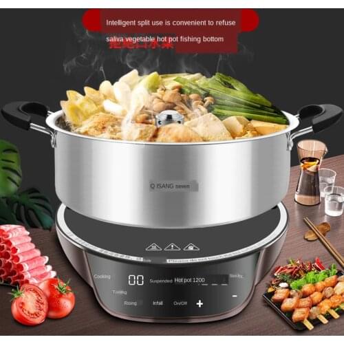 Commercial Lifting Hotpot Split Type Electric Hot Pot Steamer Home Lift Automatic Multifunctional Cooking Pot Food Warmer Set
