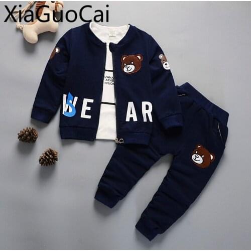 Toddler Boys Clothing Sets 2018 Autumn Childrens Hoodies New Boys Sweater Suits Kids Infant Casual Suit Hooded Boys Clothes