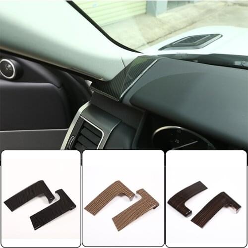 New!! 1 Pair Carbon Fiber Style Dashboard Decoration Cover Trim For Range Rover Sport 2014-2017