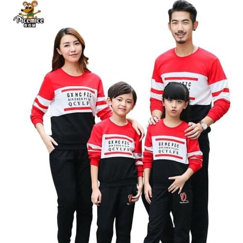 Family Clothing 2020 Autumn Father Son Mother Daughter Cotton Shirts Pants Clothes Set Girl Boy Clothes Family Matching Outfits