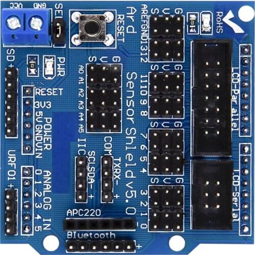 Sensor Shield V5.0 Expansion Board For Arduino Electronic Building Blocks Robot Accessories V5.0 Sensor Shield Expansion Board