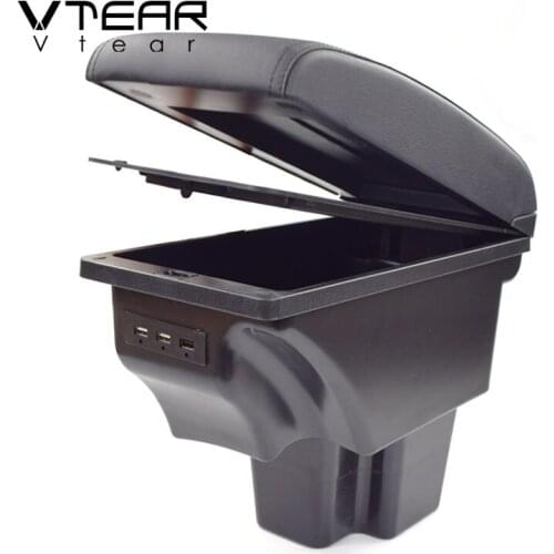 Vtear For KIA Cerato Forte k3 accessories armrest box car-styling arm rest USB port storage box decoration interior parts auto