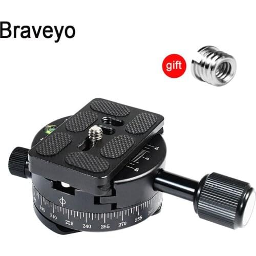 360 Degree Rotating Camera Clamp Panoramic Photo Tripod Monopod Mount Adapter Quick Release Plate Clamp For Arca Swiss Dslr