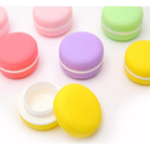 1pc 10g Candy Color Macarons empty cosmetic containers Lipstick lip balm holder DIY sub-bottling cream jars