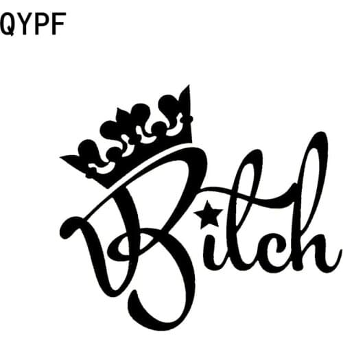 QYPF 15.5cm*13.5cm Funny Queen Vinyl Car-styling Car Window Sticker Decals Black/Silver Accessories C15-0092