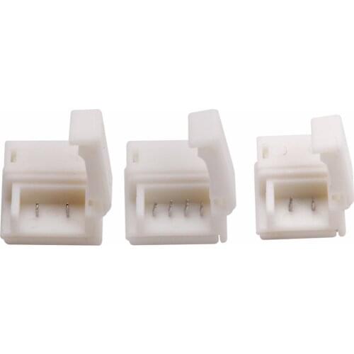 10mm 8mm 2 4 PIN led Waterproof Connector solderless for 5050 3528 5630 2835 waterproof led Strip connectors female jack adapter