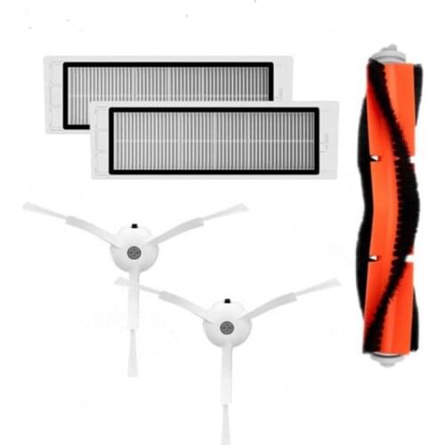 1 main brush 2 piece filter 1 pair of side brush xiao mi robot replacement side brush for Mi roborock S50 S51 vacuum cleaner