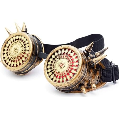 FLORATA Retro Steampunk Sunglasse Unisex Goggles Steam Punk Sun Glasses for Halloween Cosplay Party Glasses Vintage Eyewear