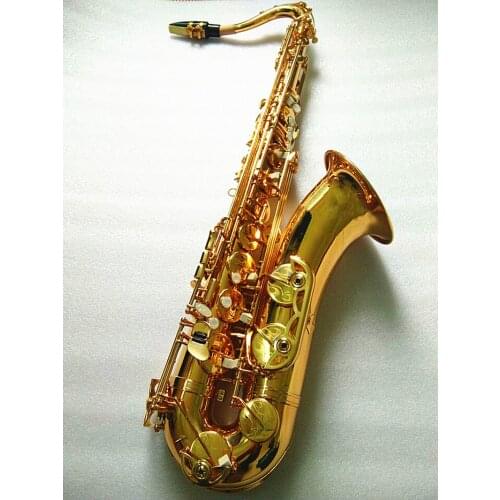 Tenor Saxophone Brand new Tenor Sax Musical Instruments Professional Tenor Sax Gold Lacquer Mouthpiece Reeds Neck and case