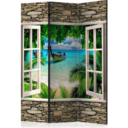 Windbreak-Tropical Beach [Room Dividers]