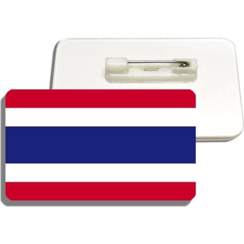 Thailand National Flag Brooch For Women And Men Vintage Pin Hat Clothes Accessories Acrylic Patriotic Badge