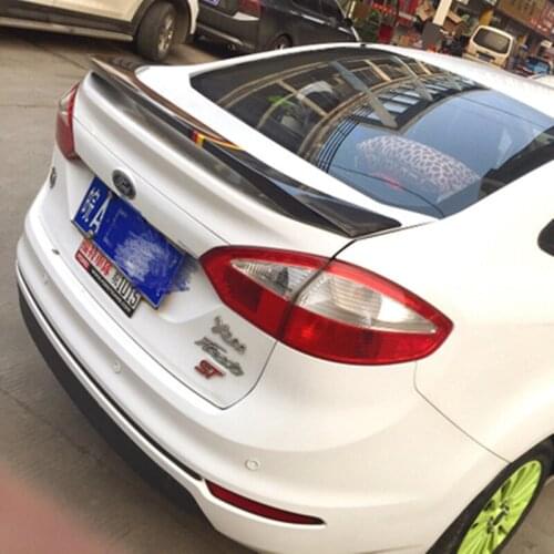 For Ford Fiesta Sedan 4-door Spoiler 2009 10 11 12 13 14-2016 High Quality ABS Material Car Rear Trunk Wing Accessories Body Kit
