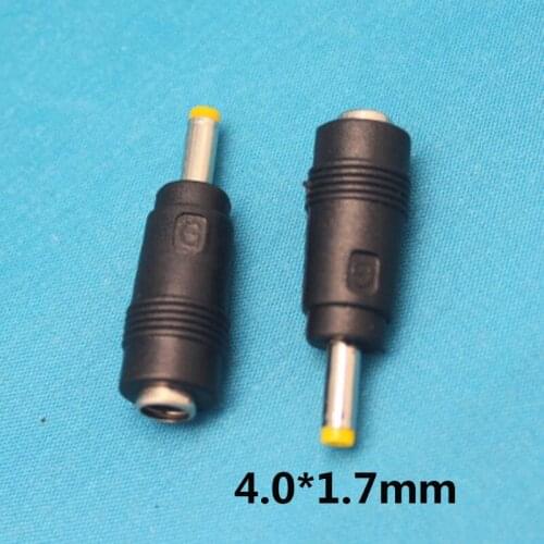 10pcs 4.0*1.7mm DC Plug Jack Power Adapter 5.5*2.1mm Mother Female to 4017 Male Converter Head DC5521 Connector