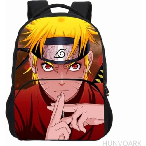 16inch Akatsuki Bagpack Itachi Backbags Akatsuki Backpack Men 3D Print Japan Anime Schoolbag Bag Packs Sasuke Bookbag