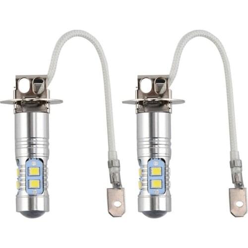 2PCS H3 LED 2323 Chip 10SMD 6000K Super Bright Car Fog Lights Lamp Bulbs 12V White