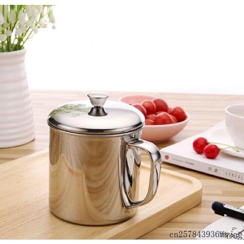50pcs Stainless Steel Mugs Tea Coffee Water Cups with Lids Milk Drinkware with Handle