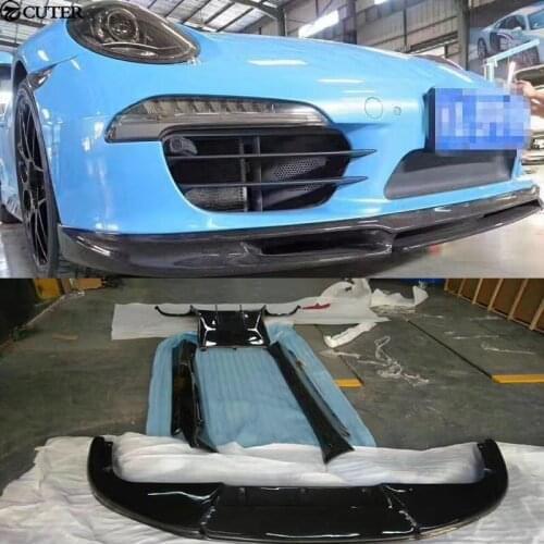 Carbon fiber front lip rear diffuser side skirts rear spoiler Car body kit for Porsche 911 Carrera 991 GT3 13-16
