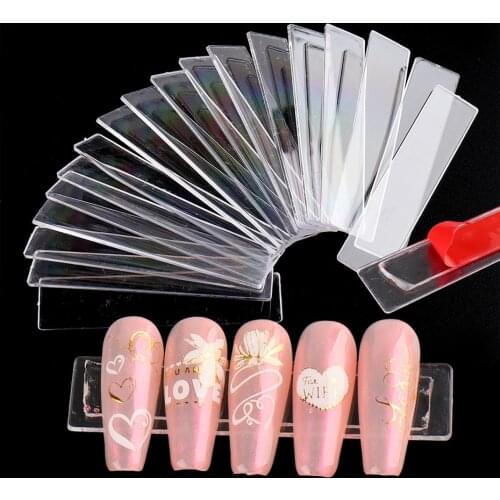 Acrylic Transparent Nail Art Display Stand Practice False Nail Tips Holder Adhesive Glue Tape Manicure Showing Tool JIDP150-153