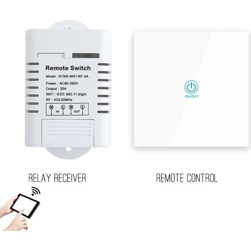 110-220V 30A Water Heater WIFI Switch Wireless Smart Light Switch 1CH Remote Relay Receiver eWeLink APP Control with wall RF