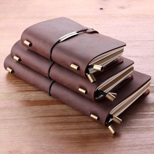 Genuine Leather Notebook Handmade Vintage Cowhide Diary Journal Sketchbook Planner TN travel Businessmen Notebook