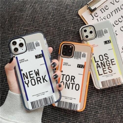 Innovative boarding pass case for iPhone 11 case Pro Max x XR XS Max 6 6S 7 8 plus trendy silicone back cover