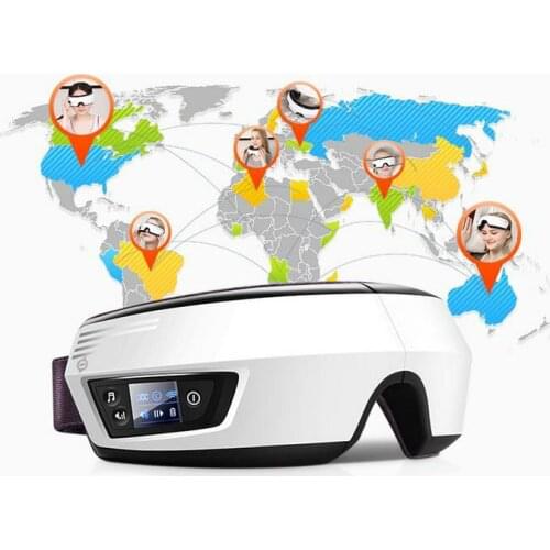 Electric Air pressure Eye massager with mp3 functions.Wireless vibration eye magnetic far-infrared heating.Usb eye care glasses