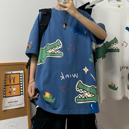 Men Hip Hop T Shirt Streetwear Harajuku Ink Graffiti Tshirt Short Sleeve Cotton T-Shirt Fashion White Black 2021 New Tops Tees