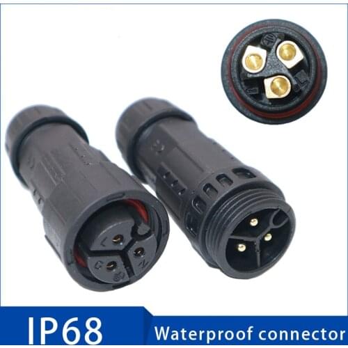 1PC IP68 Cable Waterproof Connector 25A 2 3 4 5 6 7 8 9 Pin Outdoor Security Equipment Wire Connectors for Cars Led Lights