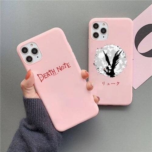 Manga Death Note Ryuk Anime Phone Case Candy Color for iPhone 11 12 mini pro XS MAX 8 7 6 6S Plus X 5S SE 2020 XR