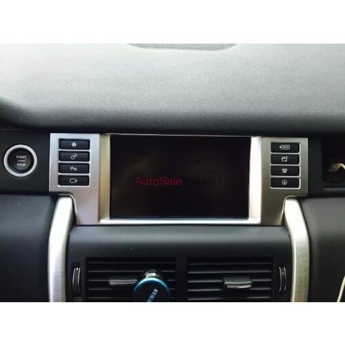 Matt ABS Chrome plastics Interior Middle Console Centre Navigation Frame Cover Trim For Land Rover Discovery Sport 201515 2016