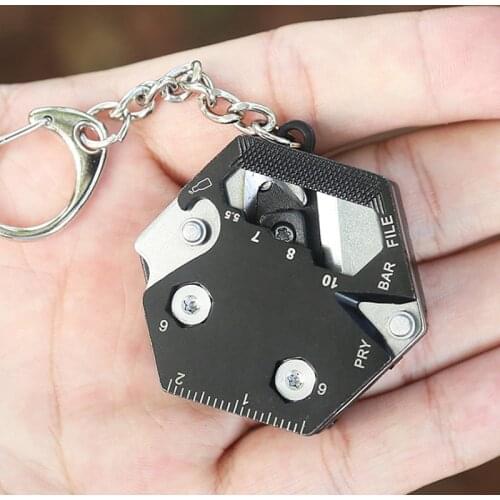 Multifunctional Portable Hexagon Coin Outdoor EDC Hexagon Folding Coin Knife Keychain Screwdriver Weapons Survival-Tools Pocket