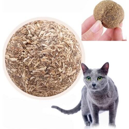 Fashion Pet Kitten Cat Mint Ball Play Toys Ball Coated With Catnip Bell Toys