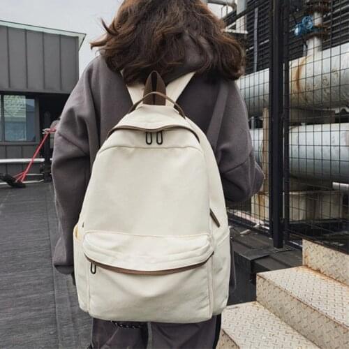 Fashion Female Student Backpack High Quality Canvas Anti-theft Shoulder Travel Bag Casual School Bag for Teenage Girls XA807M