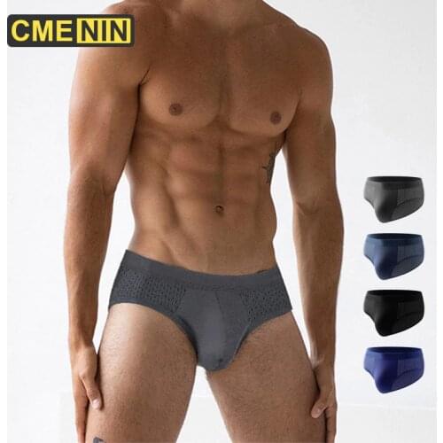 CMENIN 2021 Sexy Men Underwear Briefs Hip Raise Mesh Underwear Men Jockstrap Briefs Mens Underpants Brief Man Lingerie Gay CM003
