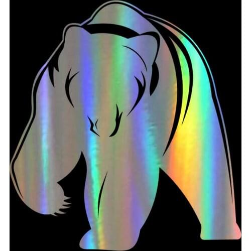Wavehands Car sticker Cute Grizzly Bear 15*15cm JDM Vinyl Decal Animal Reflective Sticker fits Windows Door funny Cars