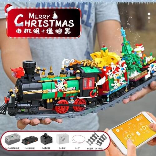 Mould King 12012 The New 36001 Motorized Winter Train Model Building Blocks Bricks Assembly Kids Christmas Gifts Birthday Toys