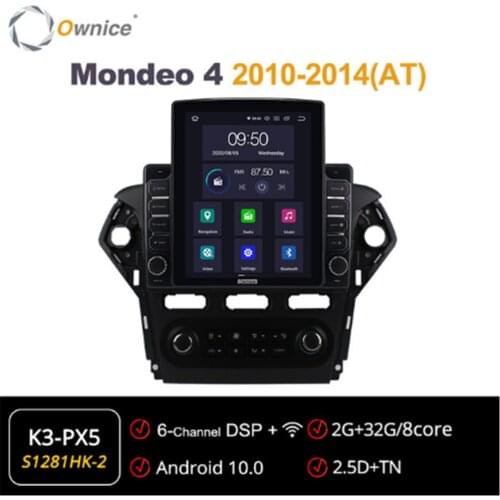 Ownice Android 10.0 Octa 8 Core Car Radio forMondeo 4 2010 2011 2012 2013 2014 GPS Multimedia Stereo PlayerTesla Style 4G LTE