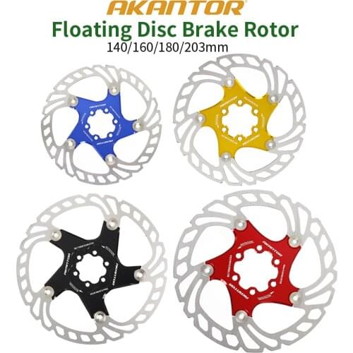 MTB Mountain Bike Floating Disc Brake Rotor 140/160/180/203mm Heat Dissipation Floating Rotor Bicycle Disc Brake Pads