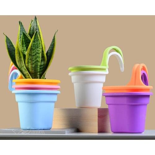 Hook Flowerpot Portable Lightweight Convenient Flower Plant Hanging Pot for Household