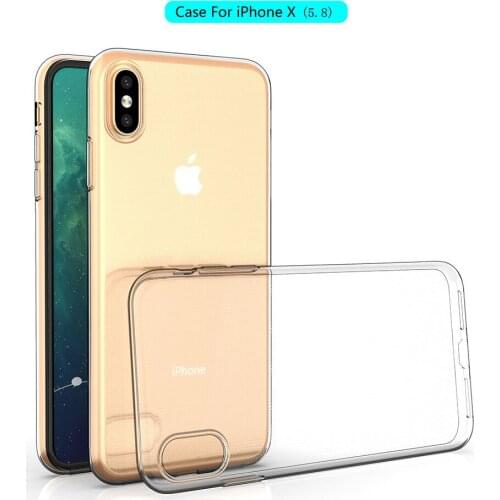 For iphone X 5.8inch Transparent Soft TPU Dropproof Shockproof Phone Back Case for iphone X 10 Ten Protection Cover Case