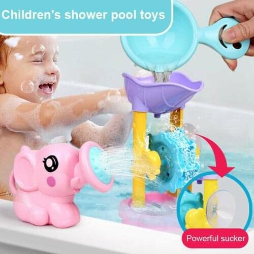 Cute Elephant Watering Pot Bath Toys Baby Bathroom Shower Tool Water Toys For Children Kids Bath Toy Educational Toys