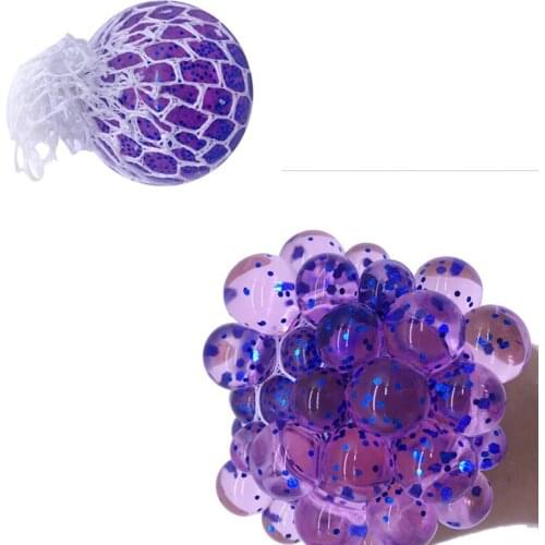 Stress Ball Purple Grapes Globbles Colourful Glowing Luminous Fidget Toys Stress Balls Squeeze Anxiety Relief Aanti Stress Ball
