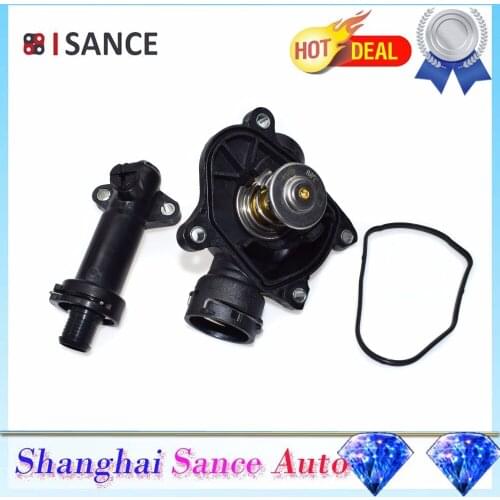 ISANCE Thermostat Housing Assembly 11517805811, 11717787870 For BMW E46 E91 E92 E60 E61 E83 318 320 330 335 325 520 525 530 535