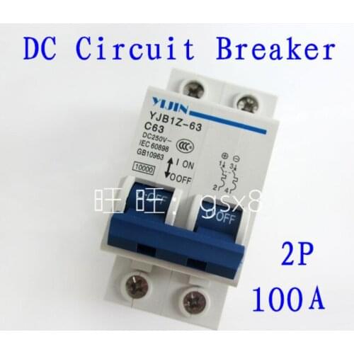 High quality New 2P 100A DC440V MCB Solar energy Photovoltaic PV DC Circuit Breaker