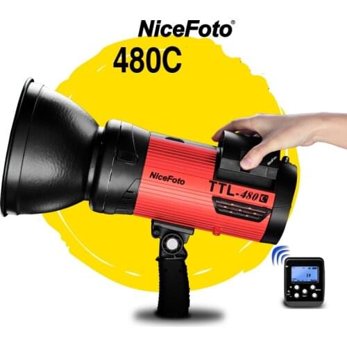 NiceFoto TTL-480C 400W TTL 2.4G Wireless GN68 HSS 1/8000S Studio Flash High Speed Speedlite with Transmitter for Canon Camera