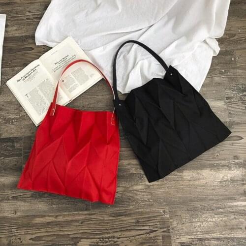 Women Tote Bag Lady Purse Solid Color Canvas Womens Bag New Style Shoulder Bag Japanese Shopping Bag Leisure