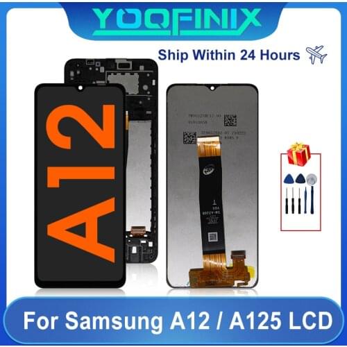“6.5”Original For Samsung Galaxy A12 LCD A125F A125M A125U A125F/DS Display LCD Touch Screen Digitizer Display Replacement Parts