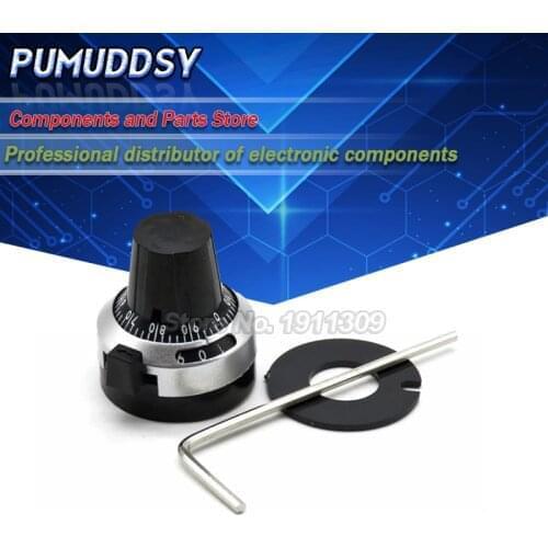 1PCS 3590S 6.35 mm precision scale knob potentiometer knob equipped with multi-turn potentiometer