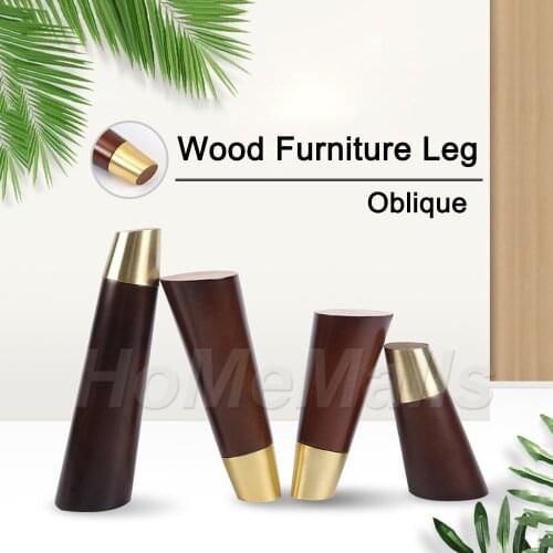 1 Piece of Wooden Furniture Legs Oblique Foot Sofa Bed TV Cabinet Table Cabinet Wooden Legs Home Improvement Furniture Hardware