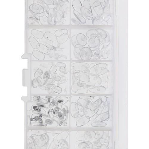 100 Pairs Silicone Eyeglass Nose Pads Replacement Spectacles Eyewear Anti-slip Nose Pads